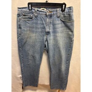 LL Bean Mens Jeans Classic Fit Blue Wash Denim Pants Size 33x30